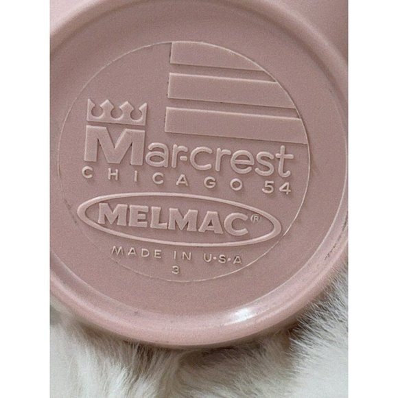 Mar-crest Melmac Melamine Atomic Pink Sugar Bowl and Creamer Pitcher Retro Vtg - Picture 7 of 13